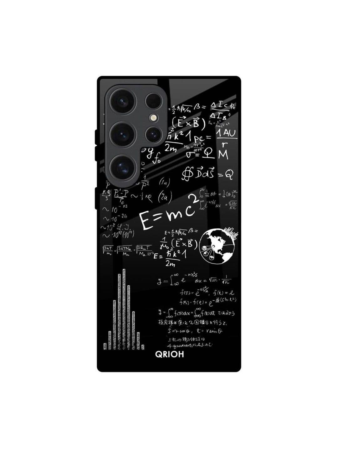 QRIOH Geometric Printed Samsung Galaxy S24 Ultra 5G Glass Back Case Mobile Accessories