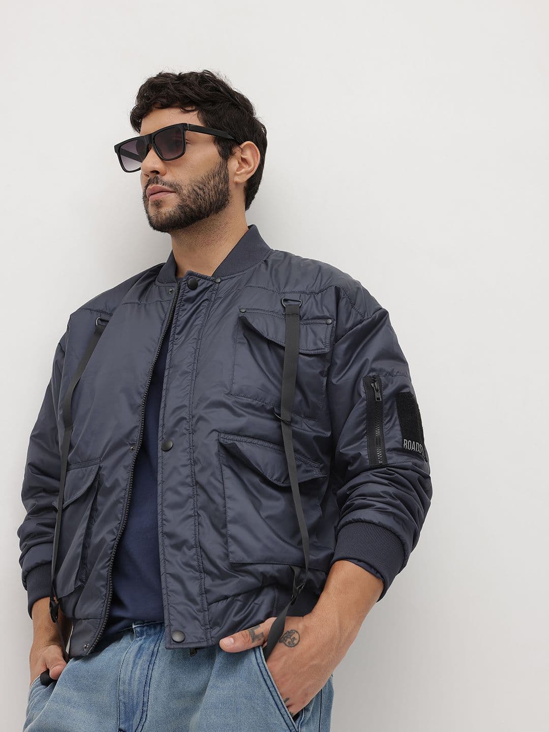 The Roadster Life Co. Padded Bomber Jacket - view 1