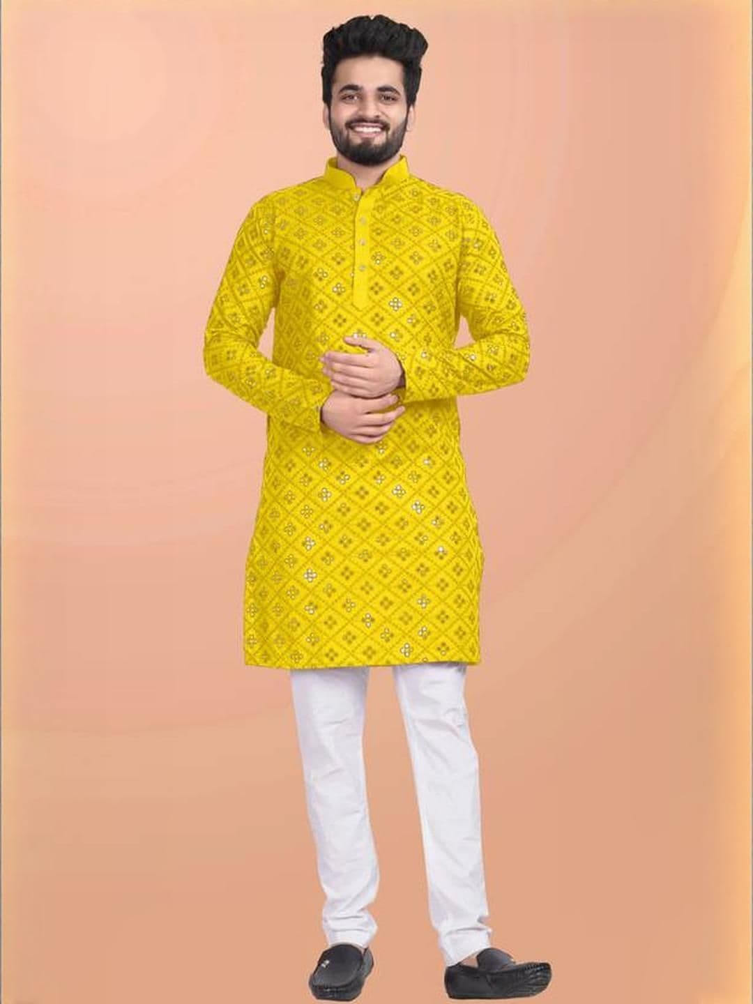 ORIFAB Men Straight Kurtas - view 1