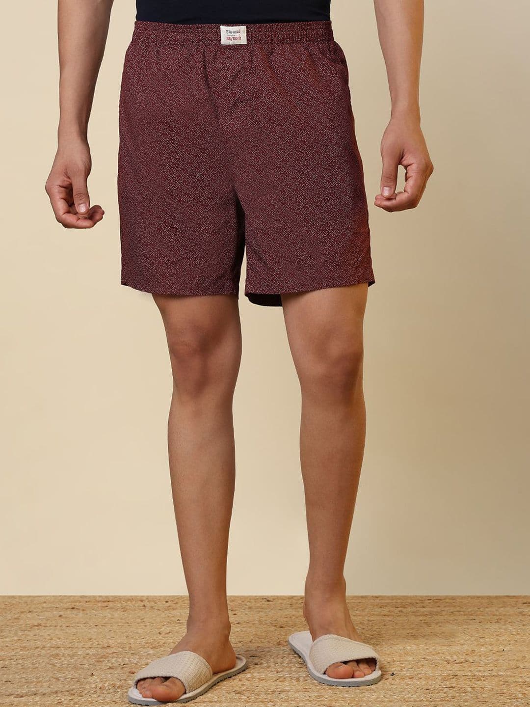 SleepZ by Raymond Printed Pure Cotton Mid-Rise Boxer AHBA00059-R8 - view 1