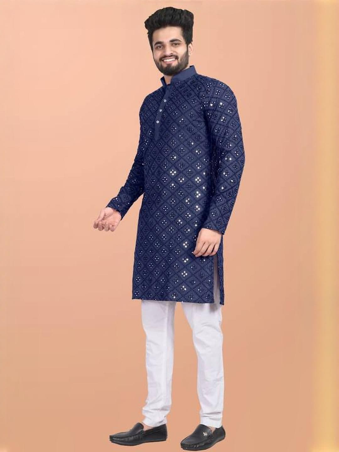 ORIFAB Men Straight Kurtas - view 1