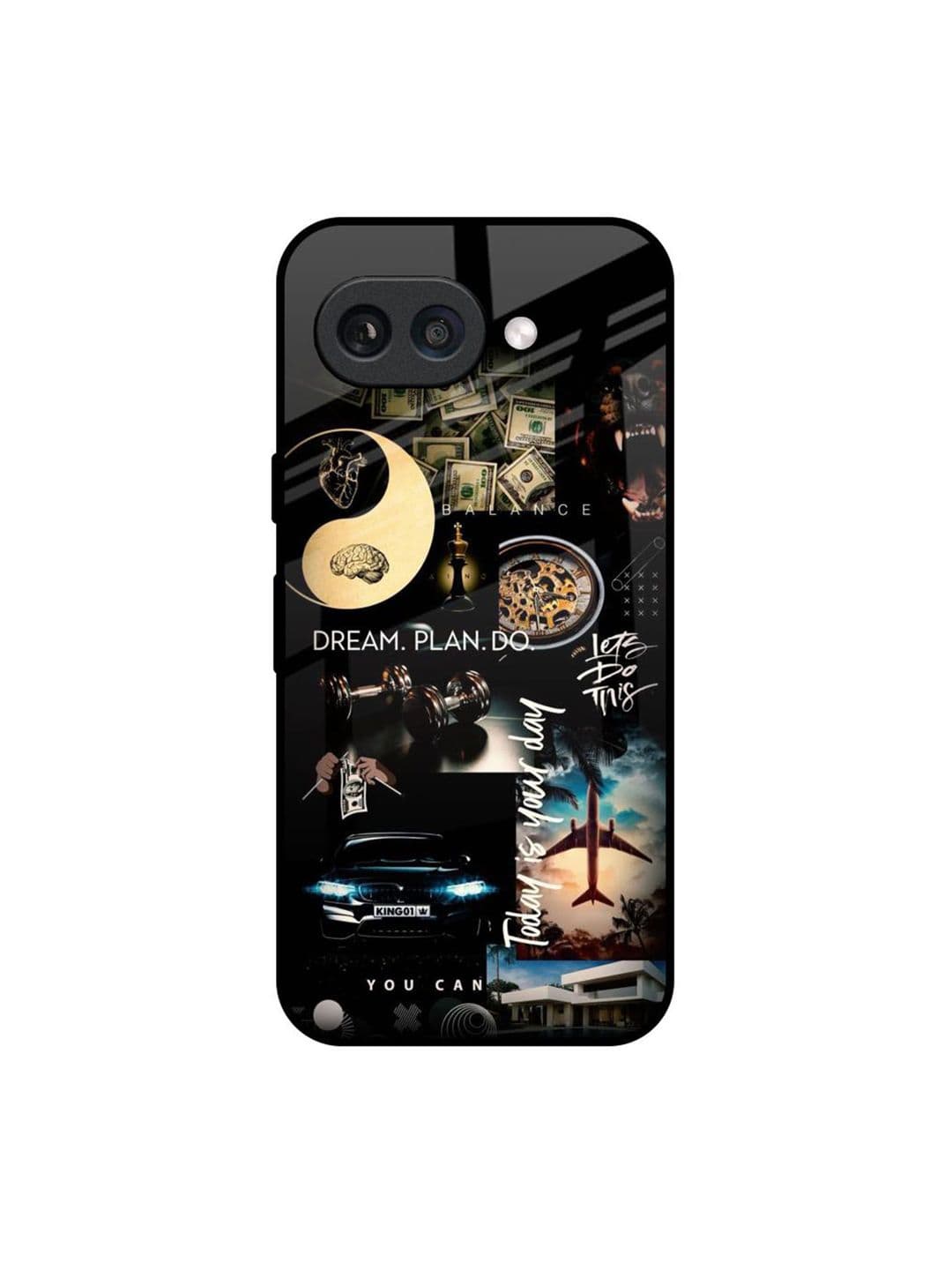 QRIOH Visionary Cycle Google Pixel 9A Glass Back Case Mobile Accessories