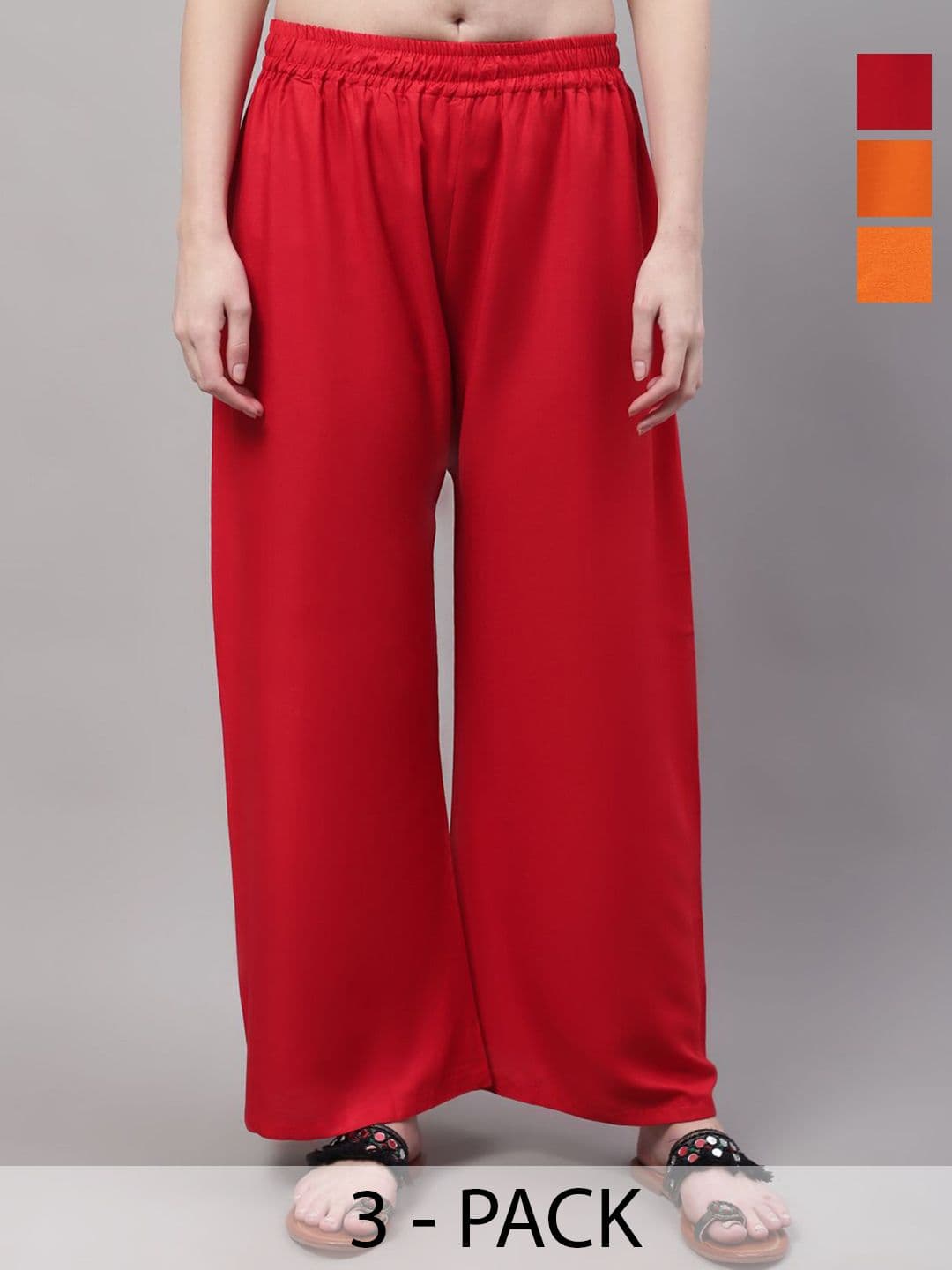 Valles365 by S.C. Women Set of 3 Flared Ethnic Palazzos - view 1