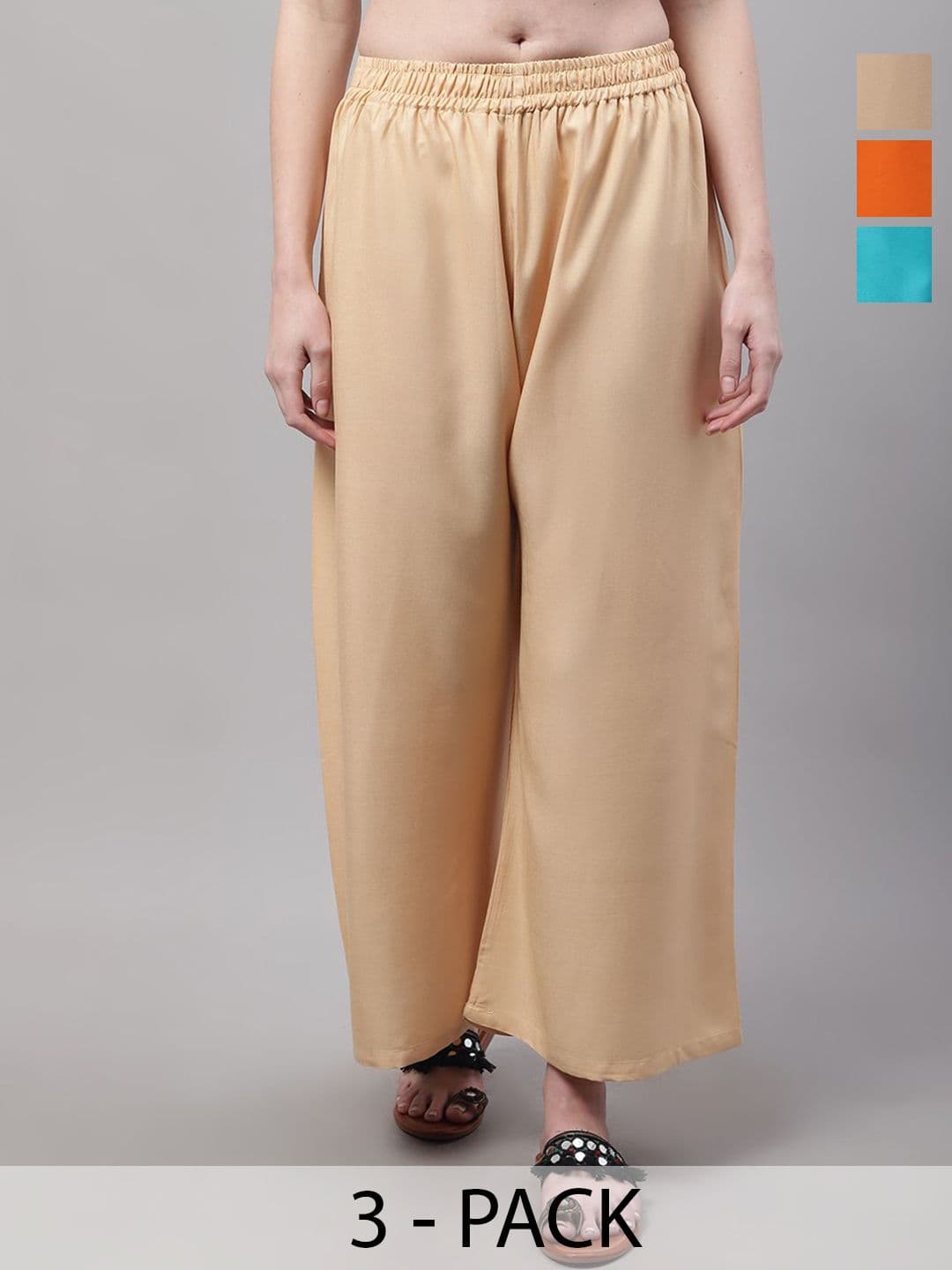 Valles365 by S.C. Women Pack Of 3 Flared Palazzos - view 1