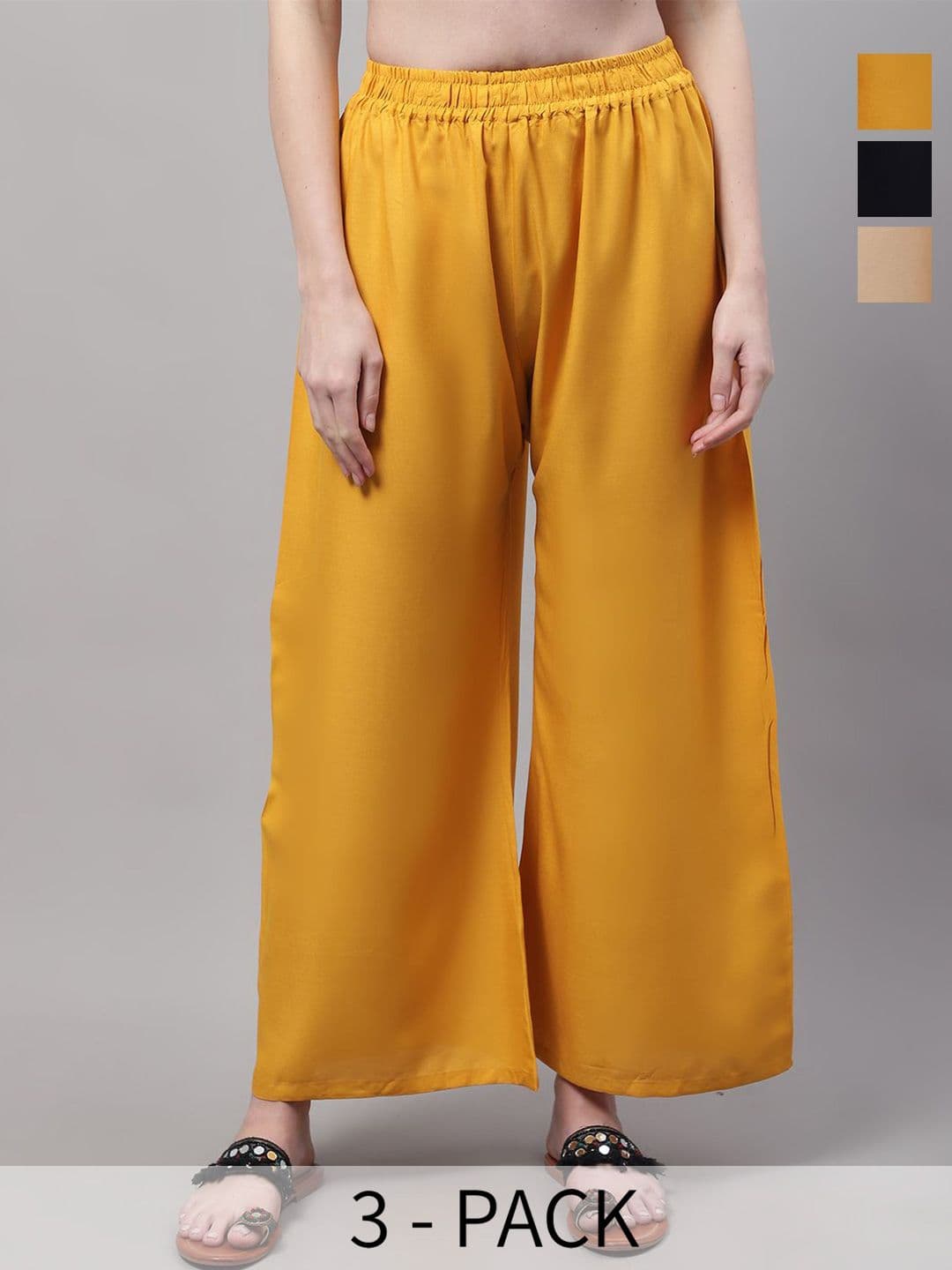 Valles365 by S.C. Women Pack Of 3 Flared Ethnic Palazzos - view 1