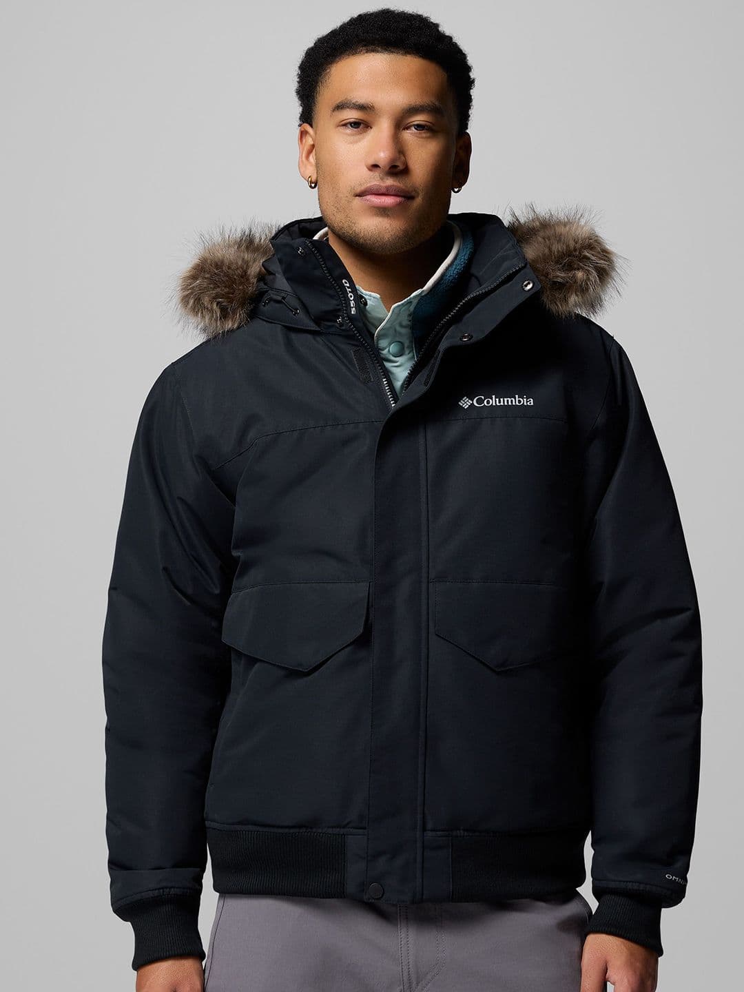 Columbia Men Hooded Solid Lightweight Casual Bomber Jacket - view 1