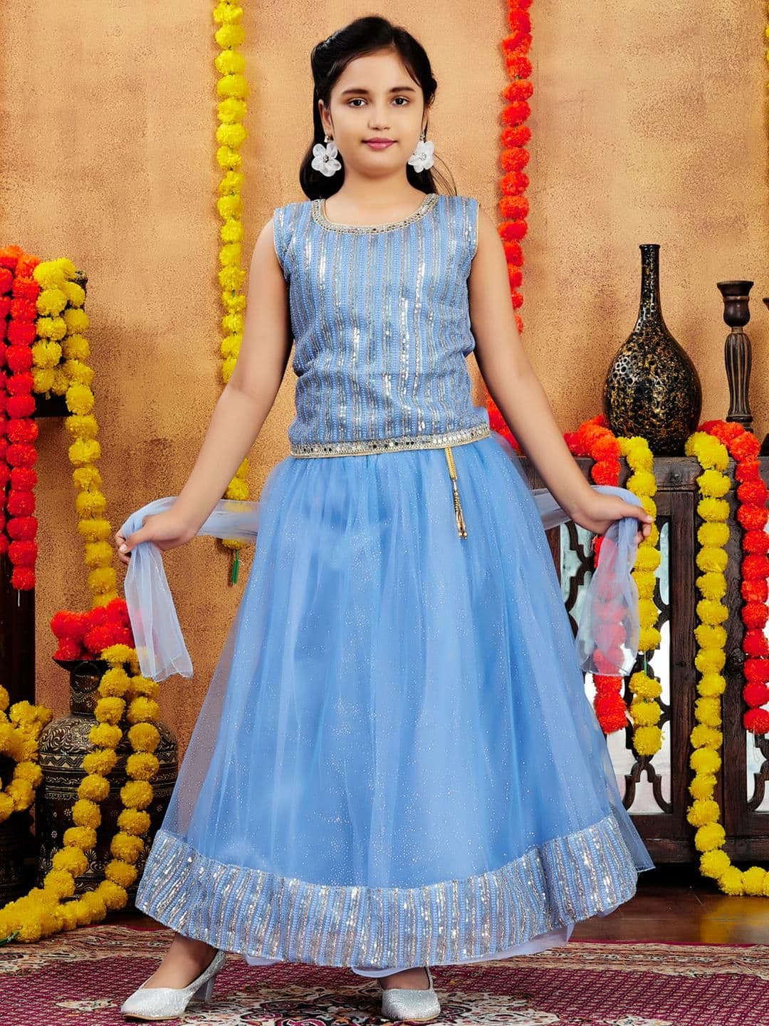 Muhuratam Ready To Wear Net Lehenga Choli - view 1