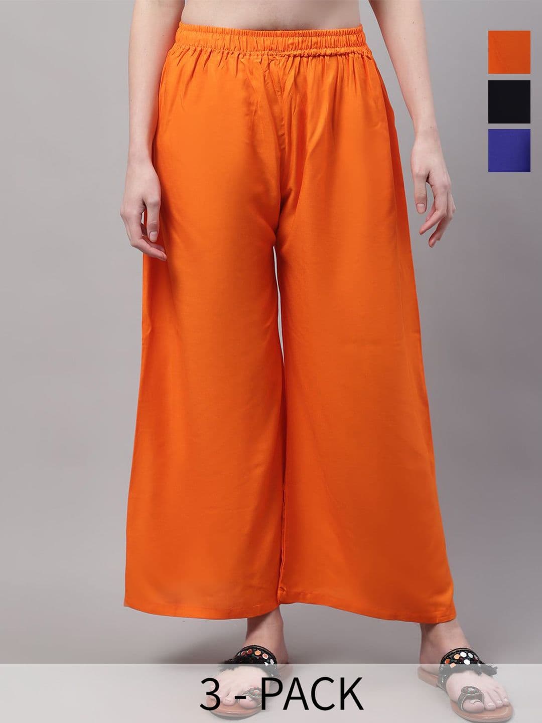 Valles365 by S.C. Women Pack Of 3 Flared Ethnic Palazzos - view 1
