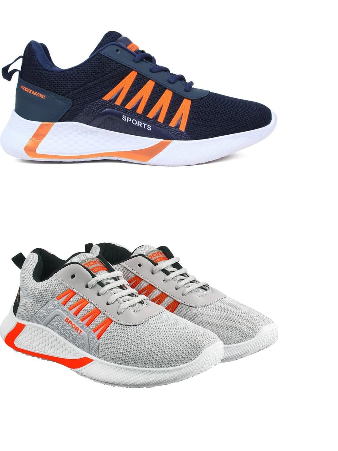 Free Kicks Men Multicoloured Mesh Marking Running Sports Shoes - view 1