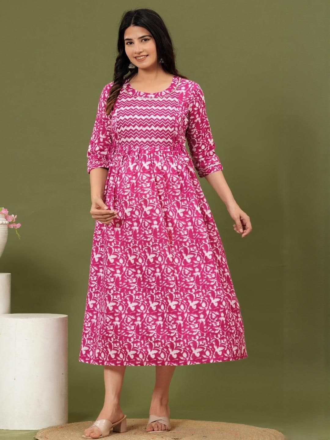 CLOTHYCORP Women Pink Kurtas - view 1