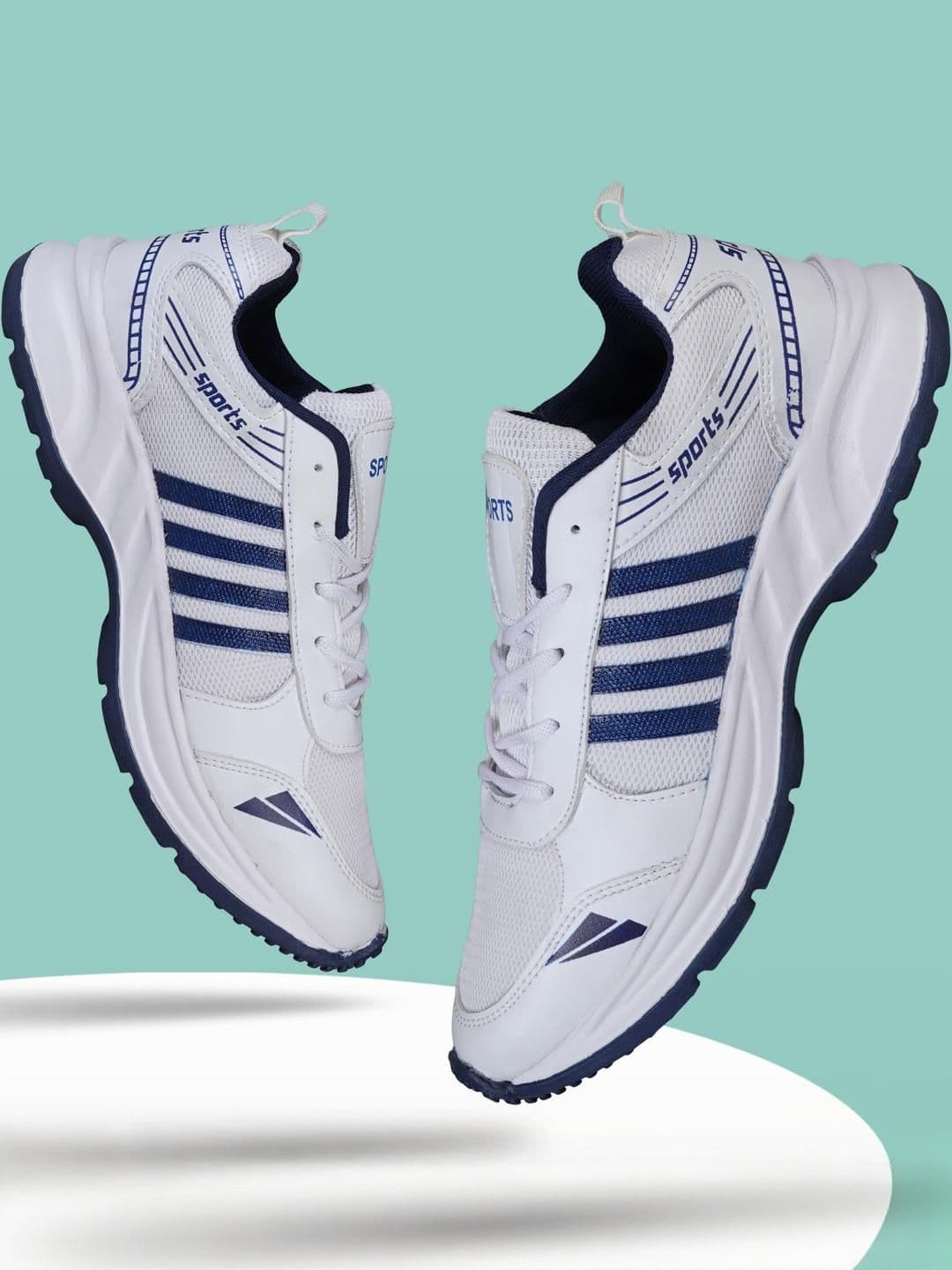 Free Kicks Men White Synthetic Marking Running Sports Shoes - view 1