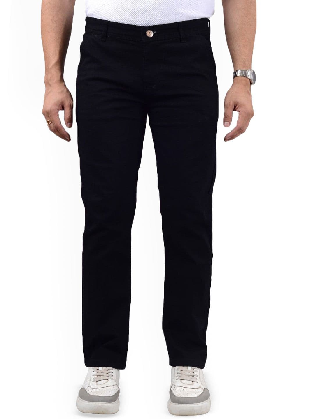 Moudlin Men Classic Regular Fit Mid-Rise Jeans - view 1