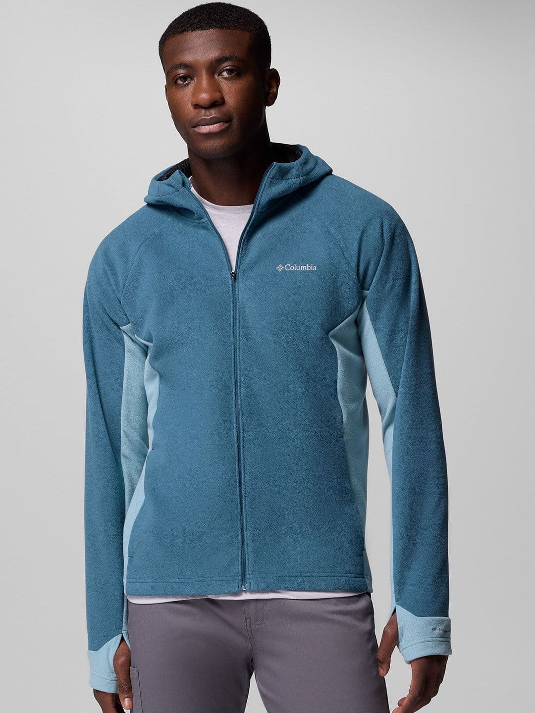Columbia Men Hooded Solid Lightweight Sporty Jacket - view 1