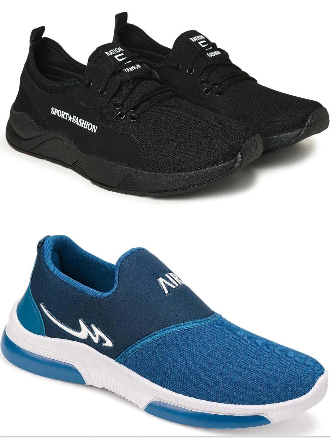 Free Kicks Men Blue Mesh Marking Running Sports Shoes - view 1