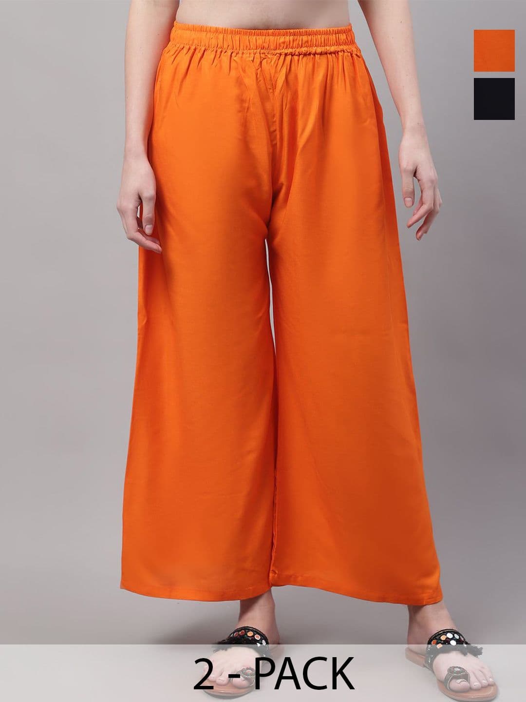 Valles365 by S.C. Women Set of 2 Flared Ethnic Palazzos - view 1