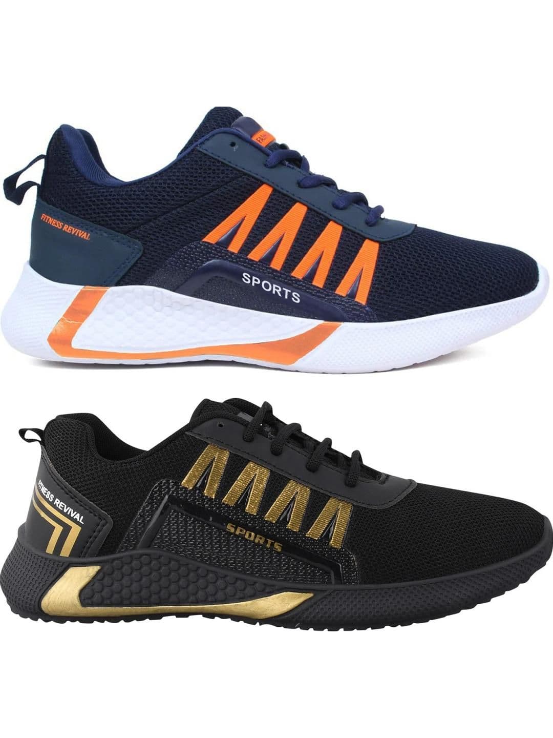 Free Kicks Men Multicoloured Mesh Marking Running Sports Shoes - view 1