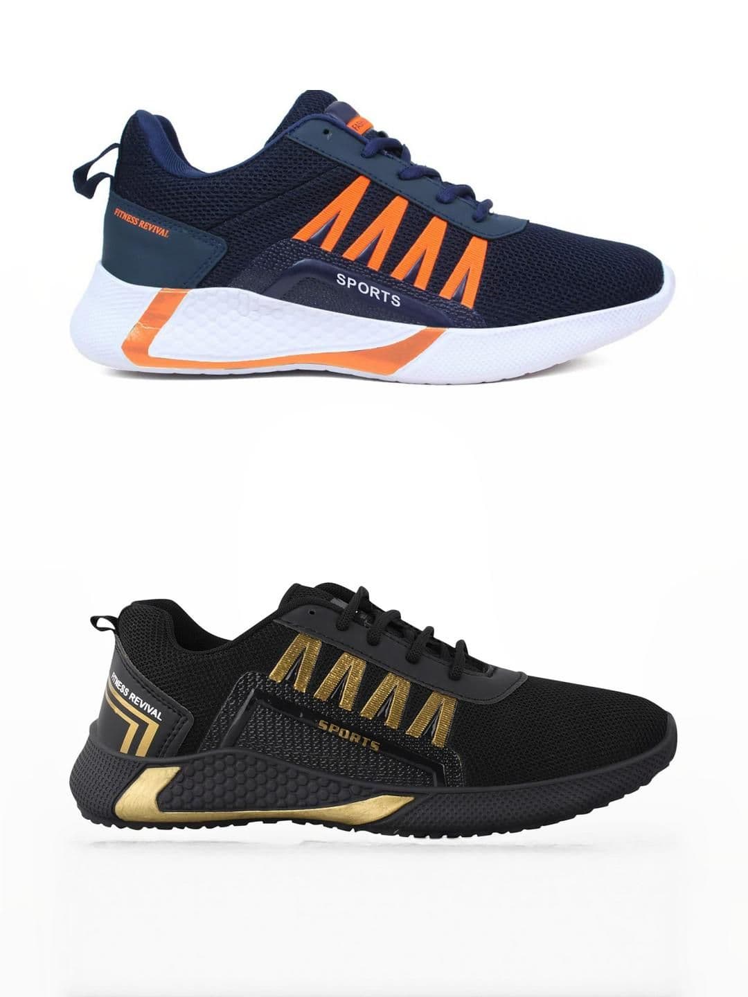 Free Kicks Men Multicoloured Mesh Marking Running Sports Shoes - view 1