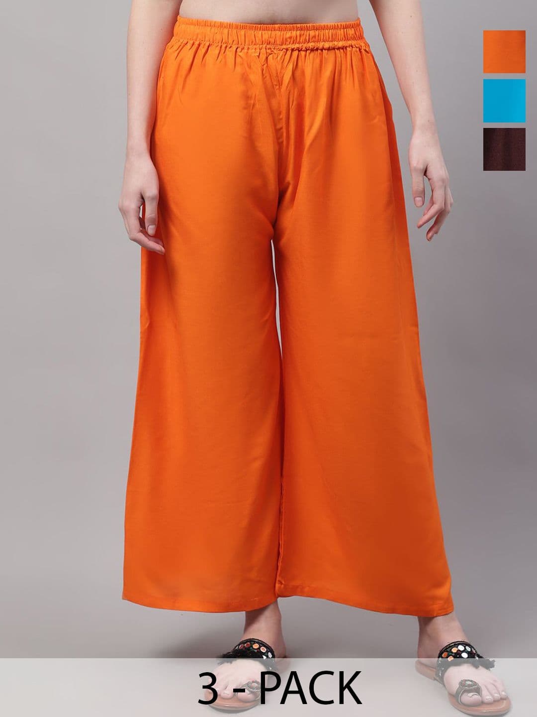 Valles365 by S.C. Women Pack Of 3 Flared Ethnic Palazzos - view 1