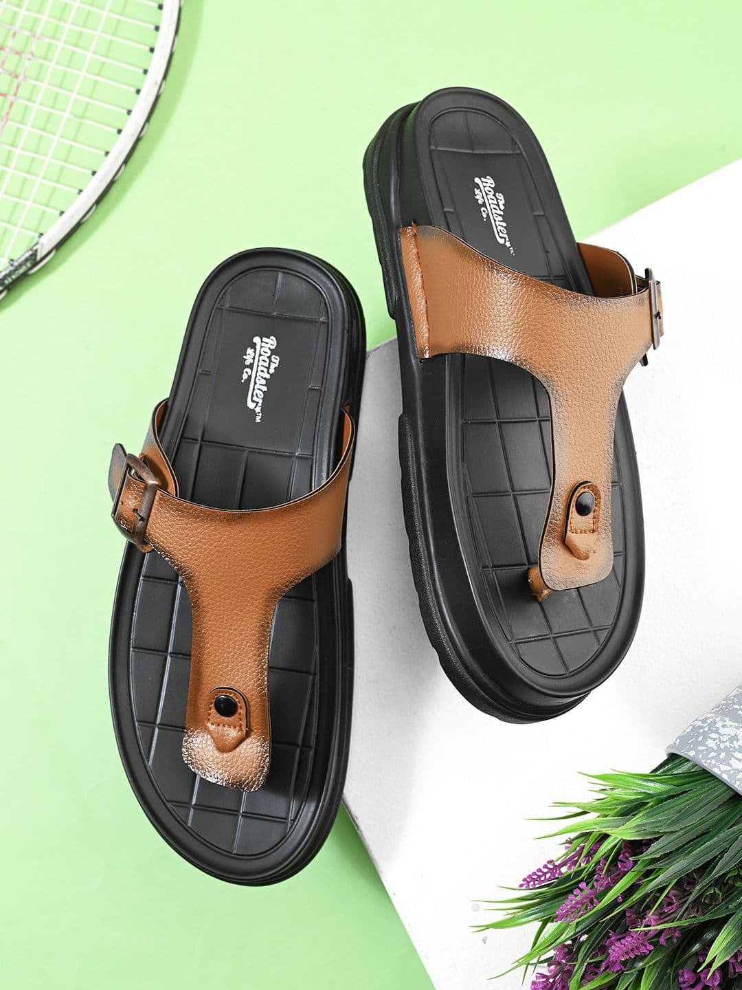 The Roadster Lifestyle Co. Men Toe Ring Buckle Strap Sandals - view 1