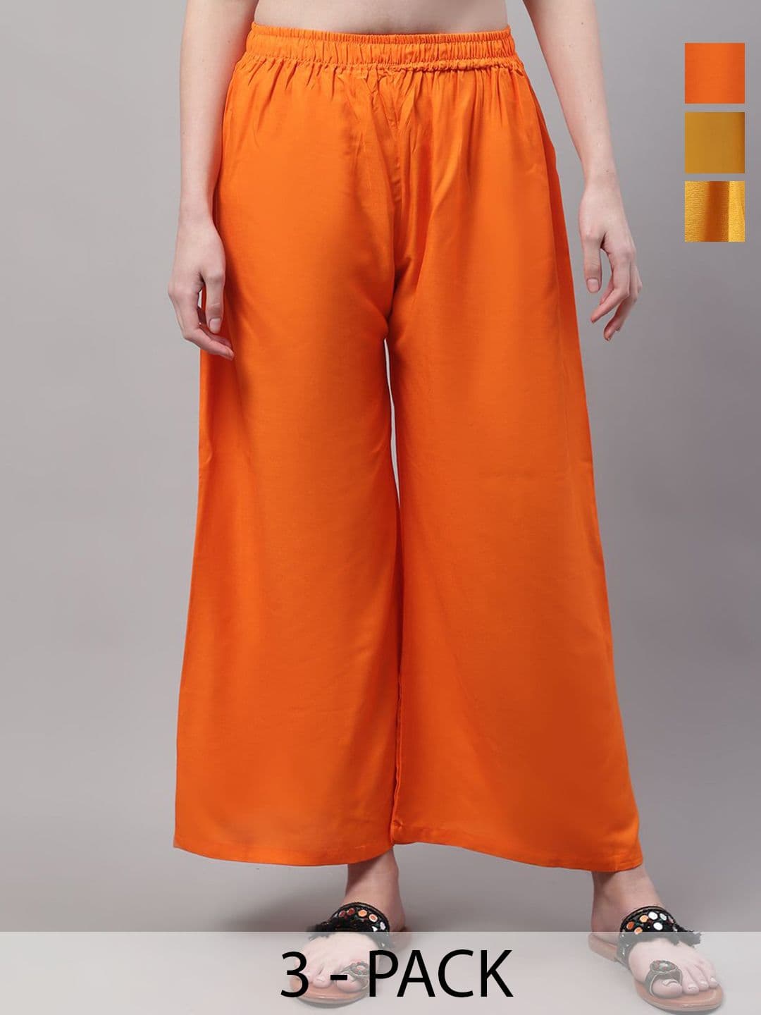 Valles365 by S.C. Women Pack Of 3 Flared Ethnic Palazzos - view 1