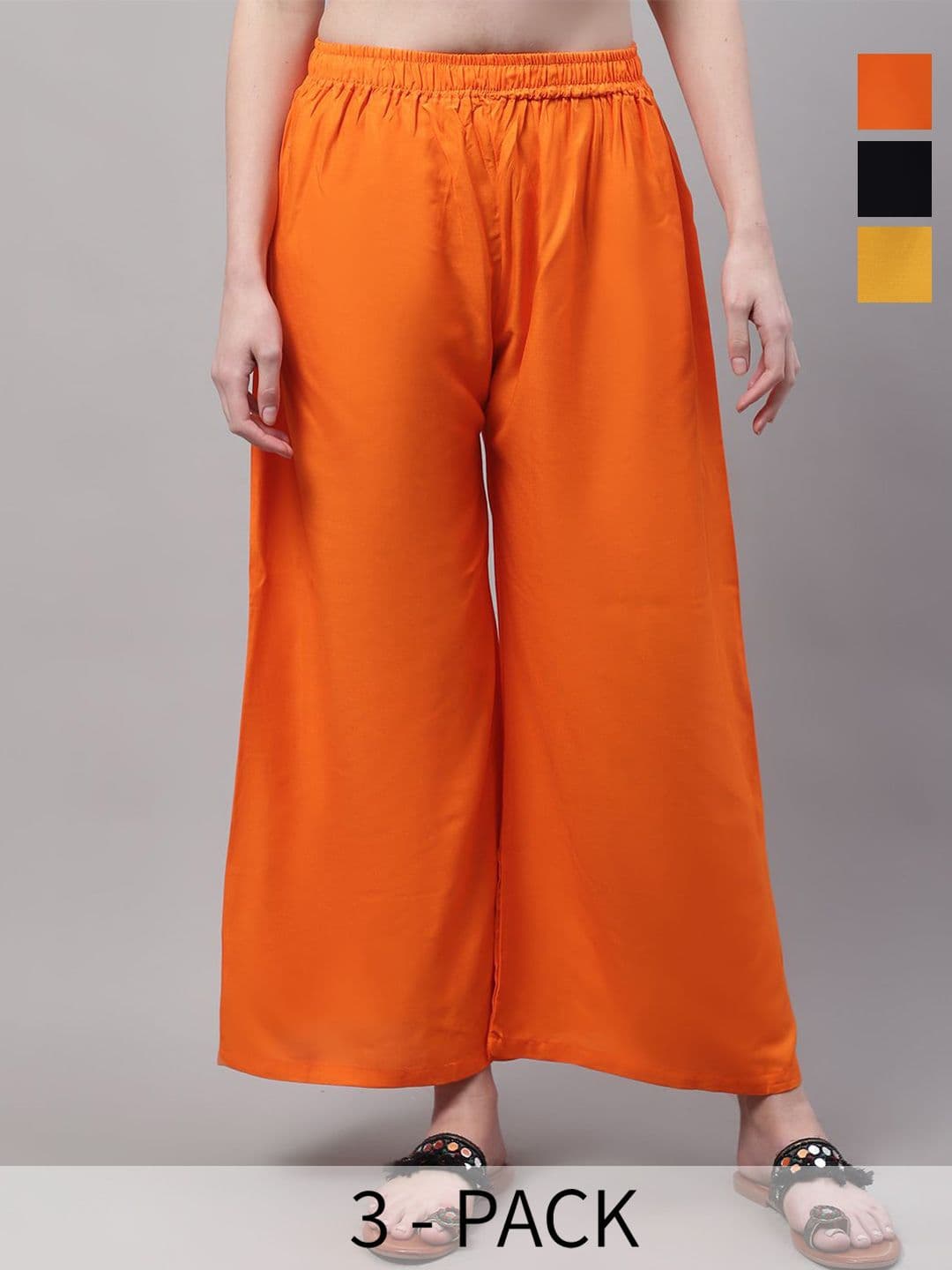 Valles365 by S.C. Women Pack Of 3 Flared Ethnic Palazzos - view 1