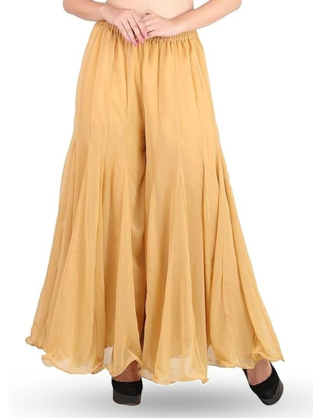 AFFLEON Women Flared Georgette Palazzos - view 1