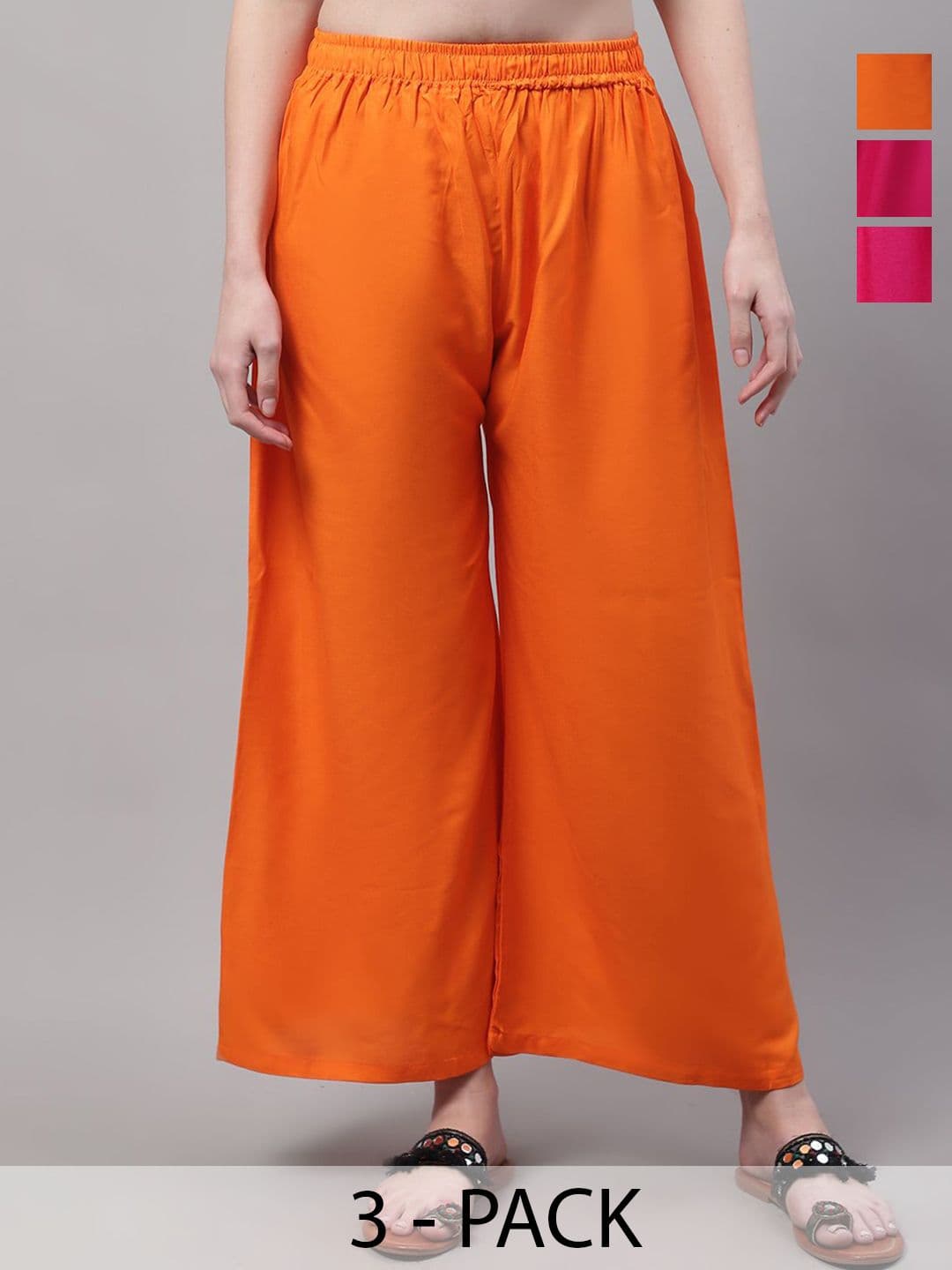 Valles365 by S.C. Women Pack Of 3 Flared Ethnic Palazzos - view 1