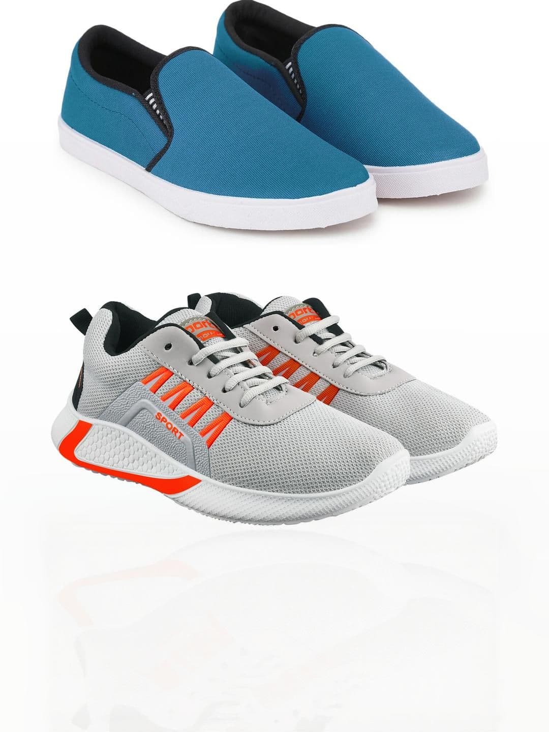 Free Kicks Men Multicoloured Mesh Marking Running Sports Shoes - view 1