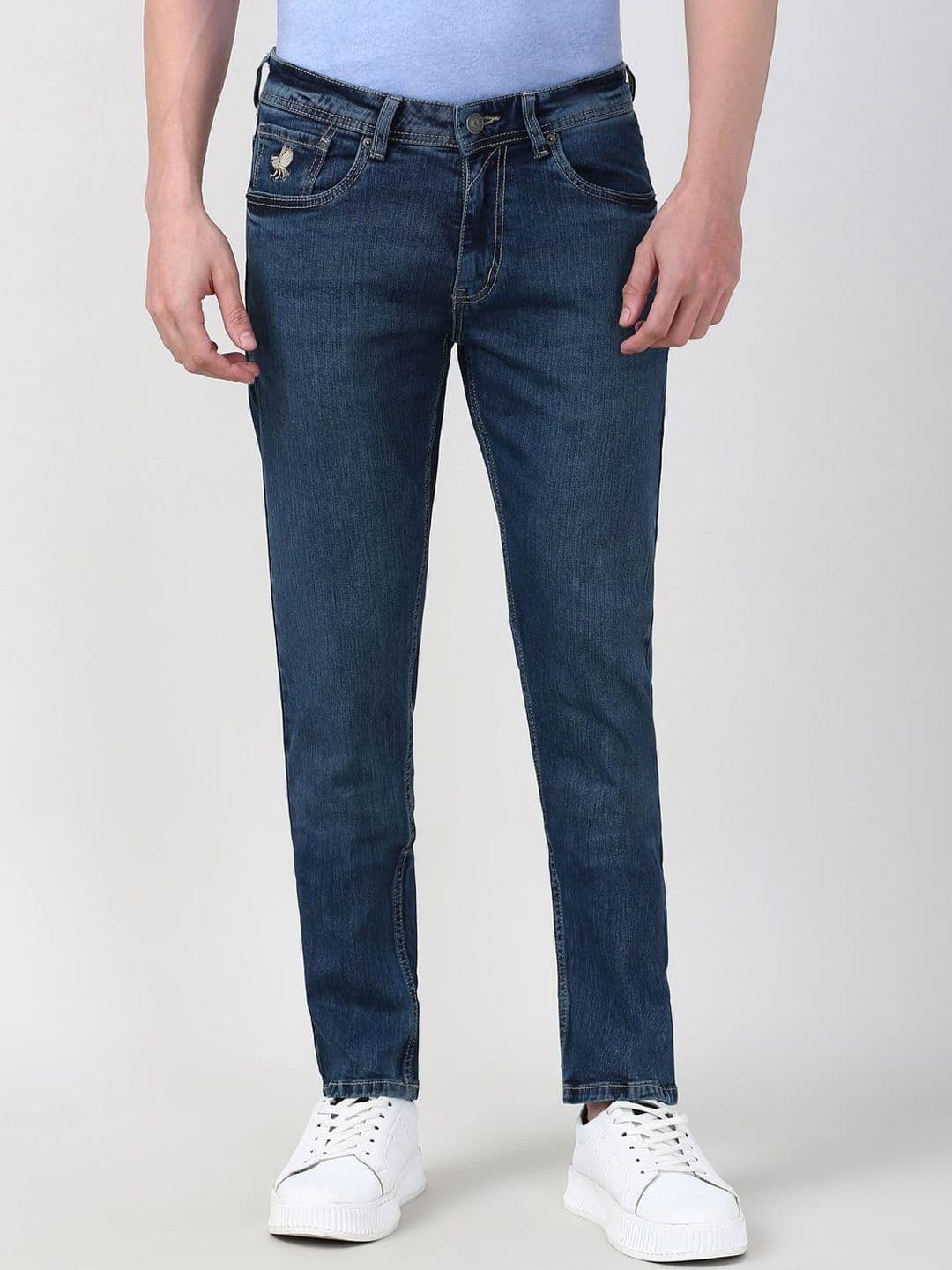 Peter England Casuals Men Slim Fit Mid-Rise Light Fade Jeans - view 1