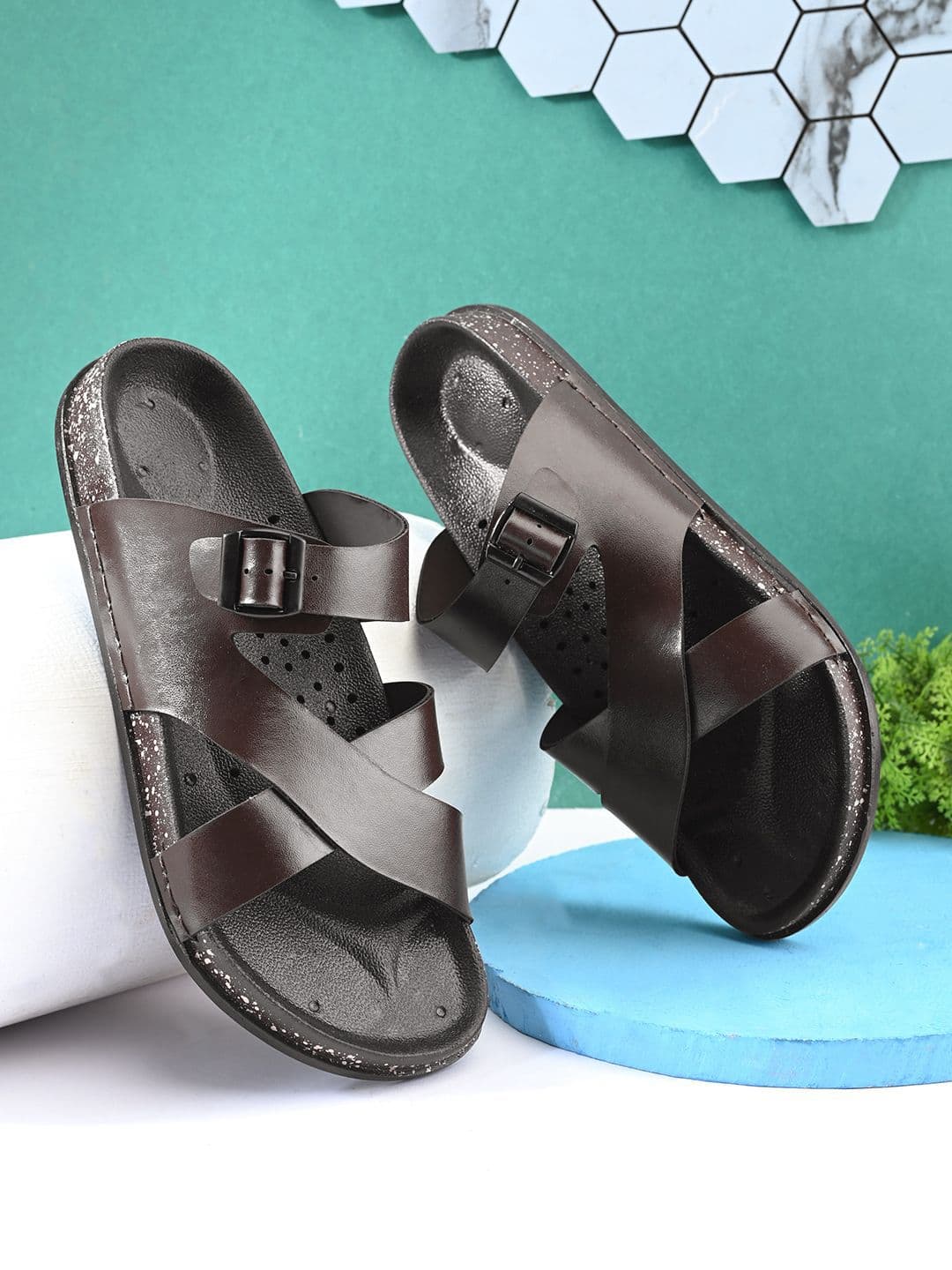 HERE&NOW Men PU Comfort Sandals - view 1