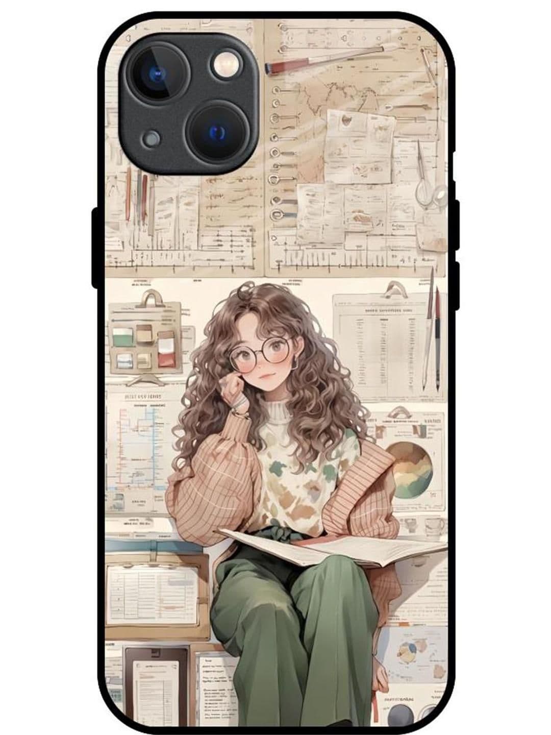 QRIOH Quirky Printed iPhone 13 Mini Back Case Mobile Accessories