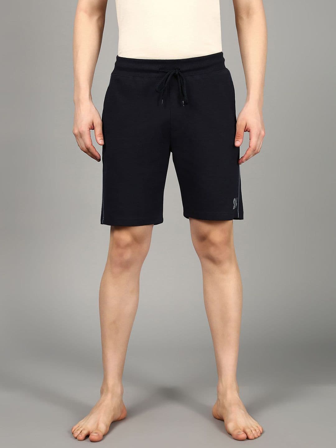 The Roadster Lifestyle Co Cotton Lounge Shorts with Side Pockets - view 1