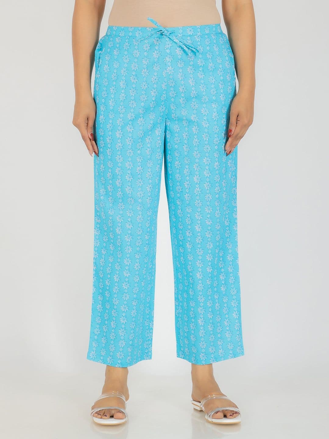 Aramya Women Floral Printed Straight Fit Cotton Ethnic Palazzos - view 1