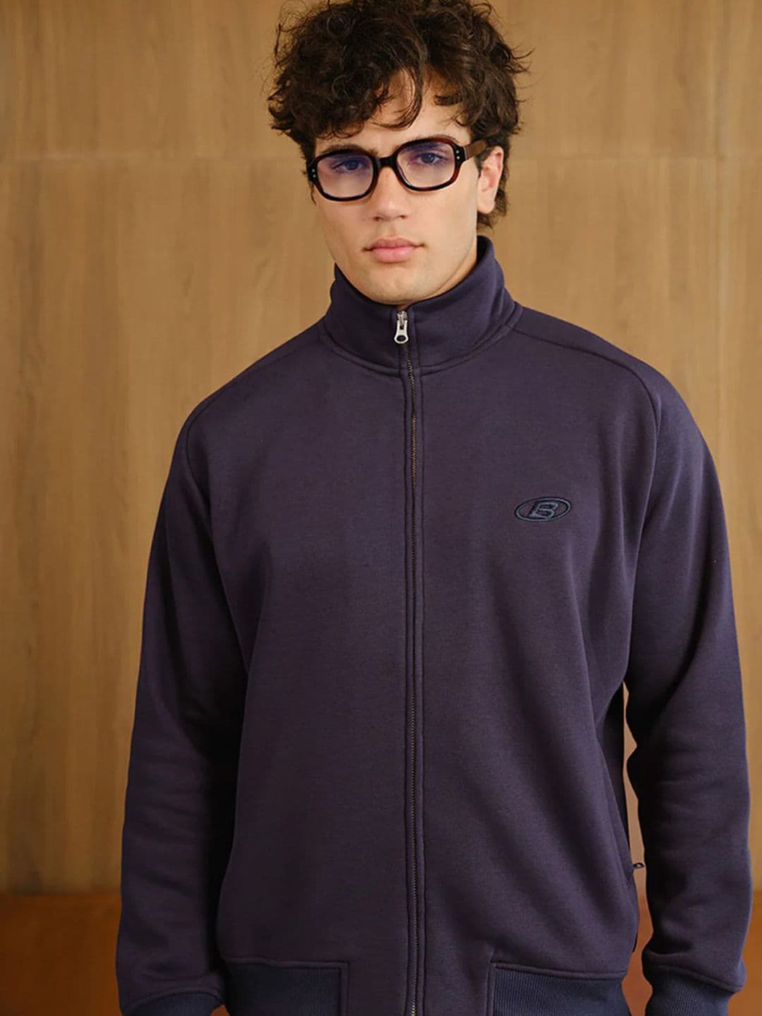 Bonkers Corner Void High Neck Zipper Open Front Jacket - view 1