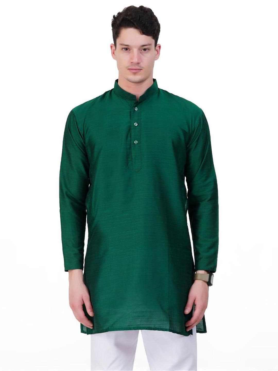 Ethazh Men Long Sleeve Mandarin Collar Kurta - view 1