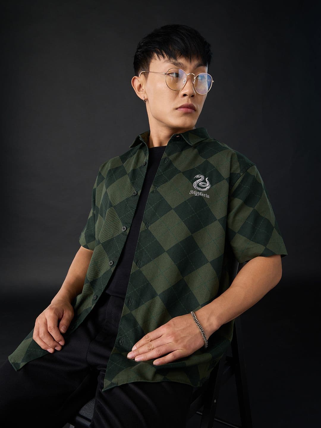 The Souled Store Men Oversized Harry Potter Green Casual Shirts - view 1