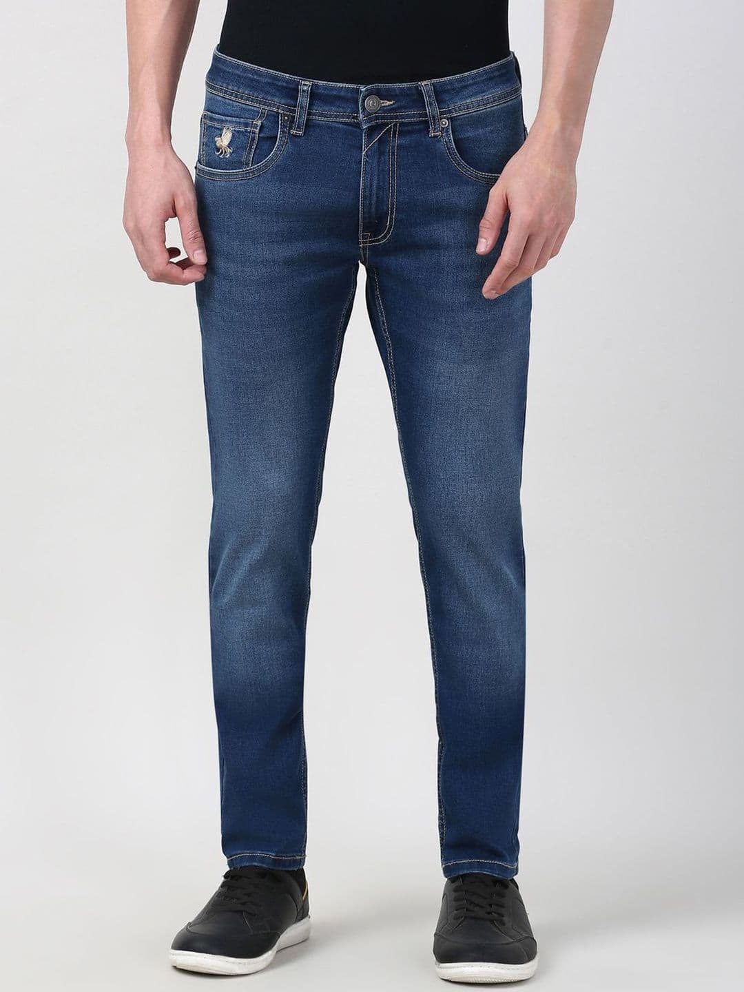Peter England Casuals Men Skinny Fit Mid-Rise Light Fade Jeans - view 1
