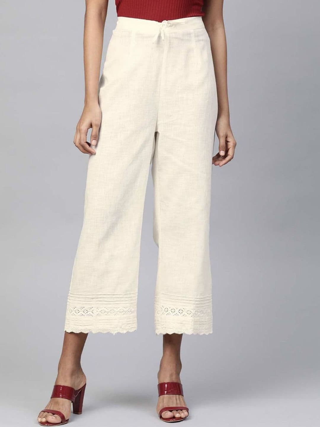 Moda Rapido Women Cotton Cropped Palazzos - view 1