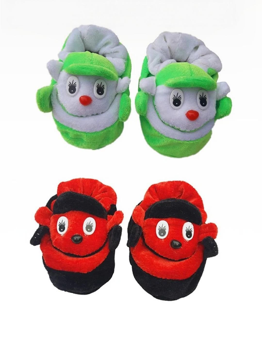 LMN CHILD CARE Kids-Unisex Multicoloured Cotton Booties - view 1