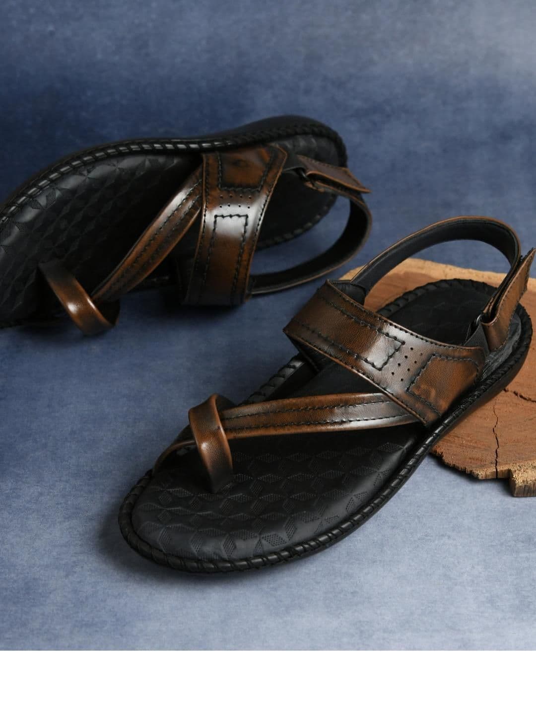 STEPHORN Men Ethnic Leather Comfort Sandals - view 1