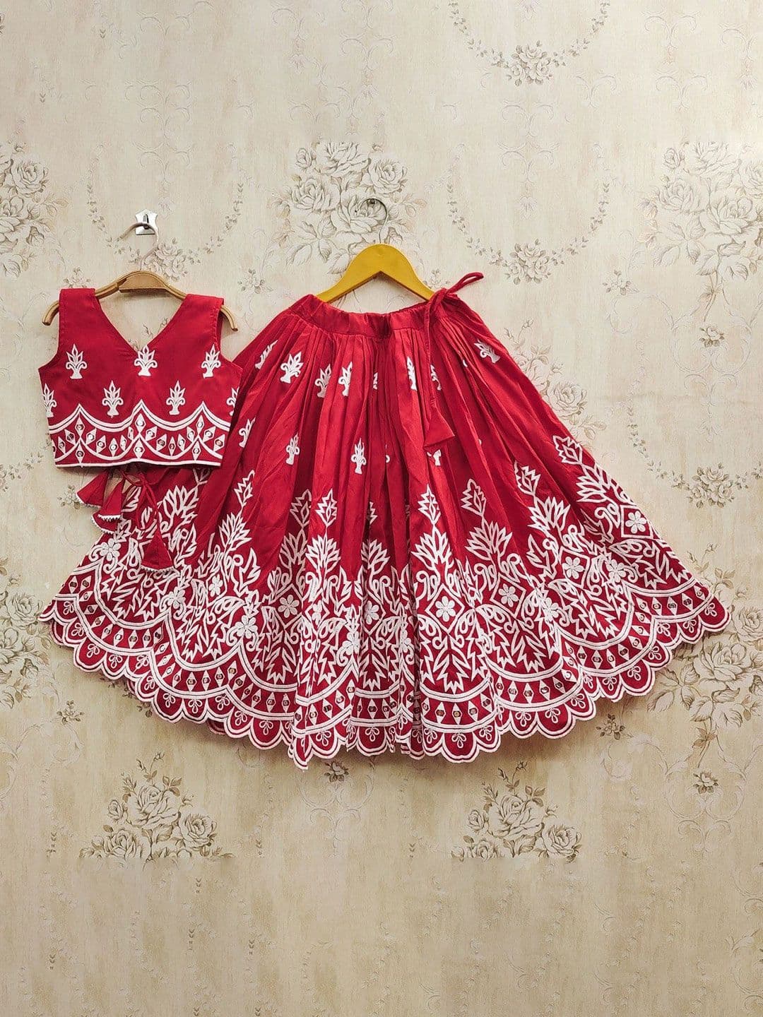 BAESD Girls Embroidered Thread Work Ready to Wear Lehenga & Choli - view 1