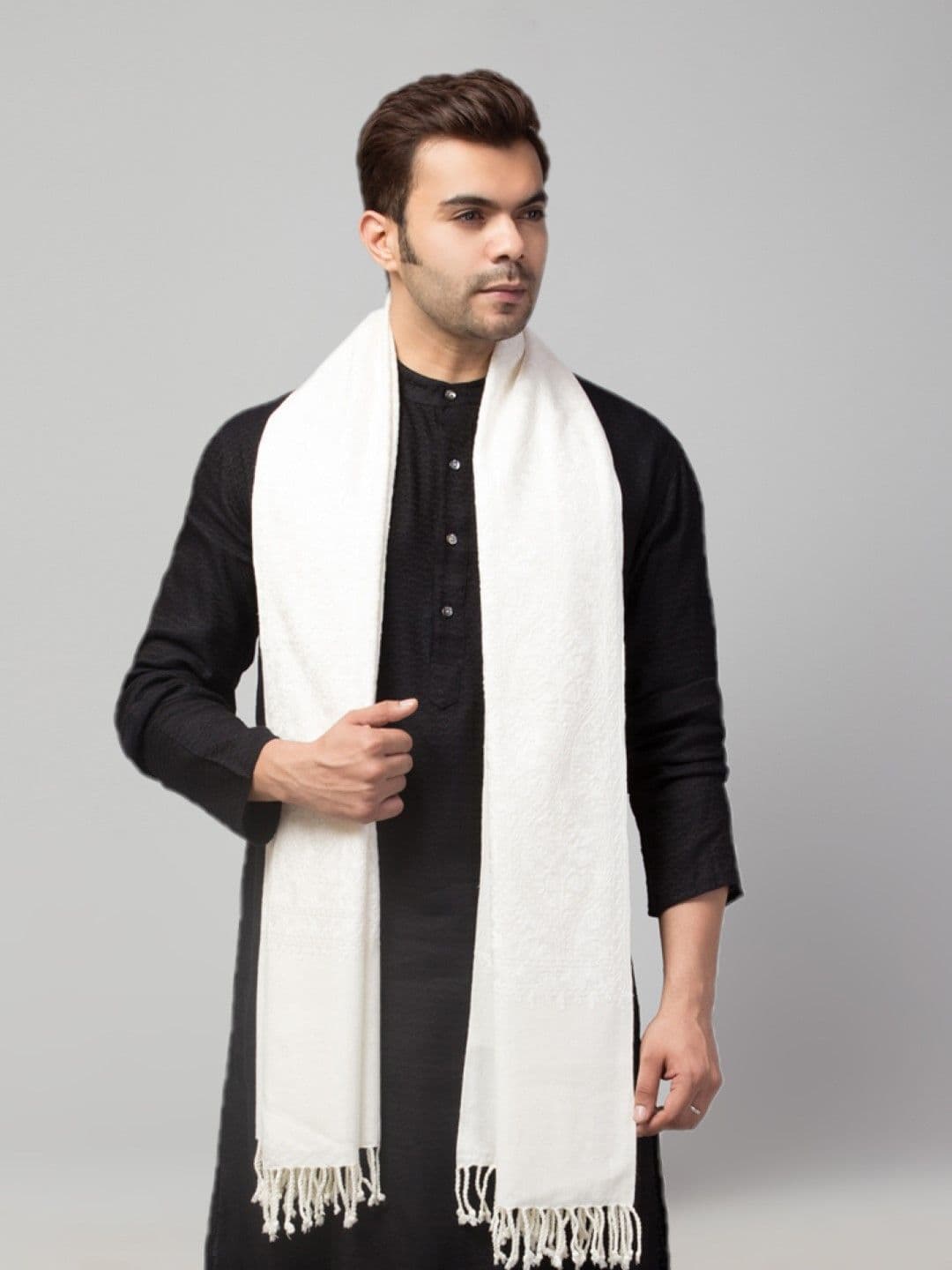 Tweedle Men Embroidered Stole - view 1