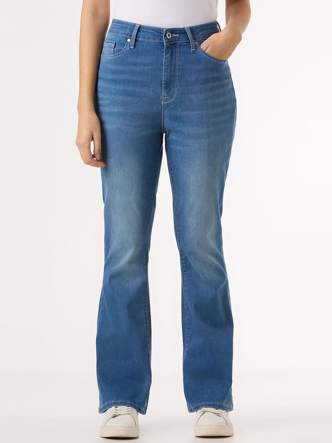 Pepe Jeans Women Mid Rise Flared Leg Powerflex Jeans - view 1