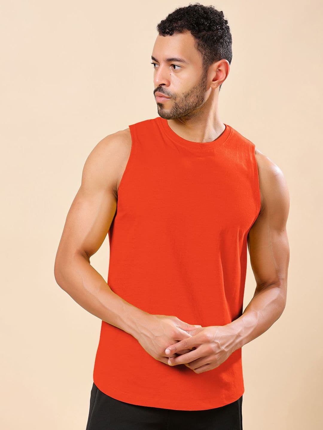 Friskers Round Neck Pure Cotton Gym Vest 170725AE-08 - view 1