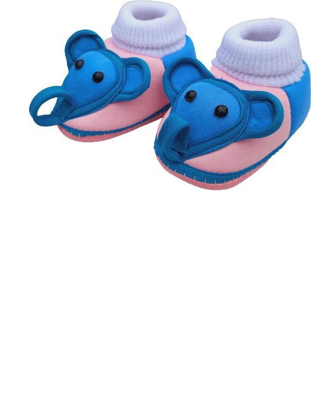 LMN CHILD CARE Kids-Unisex Orange Cotton Booties - view 1