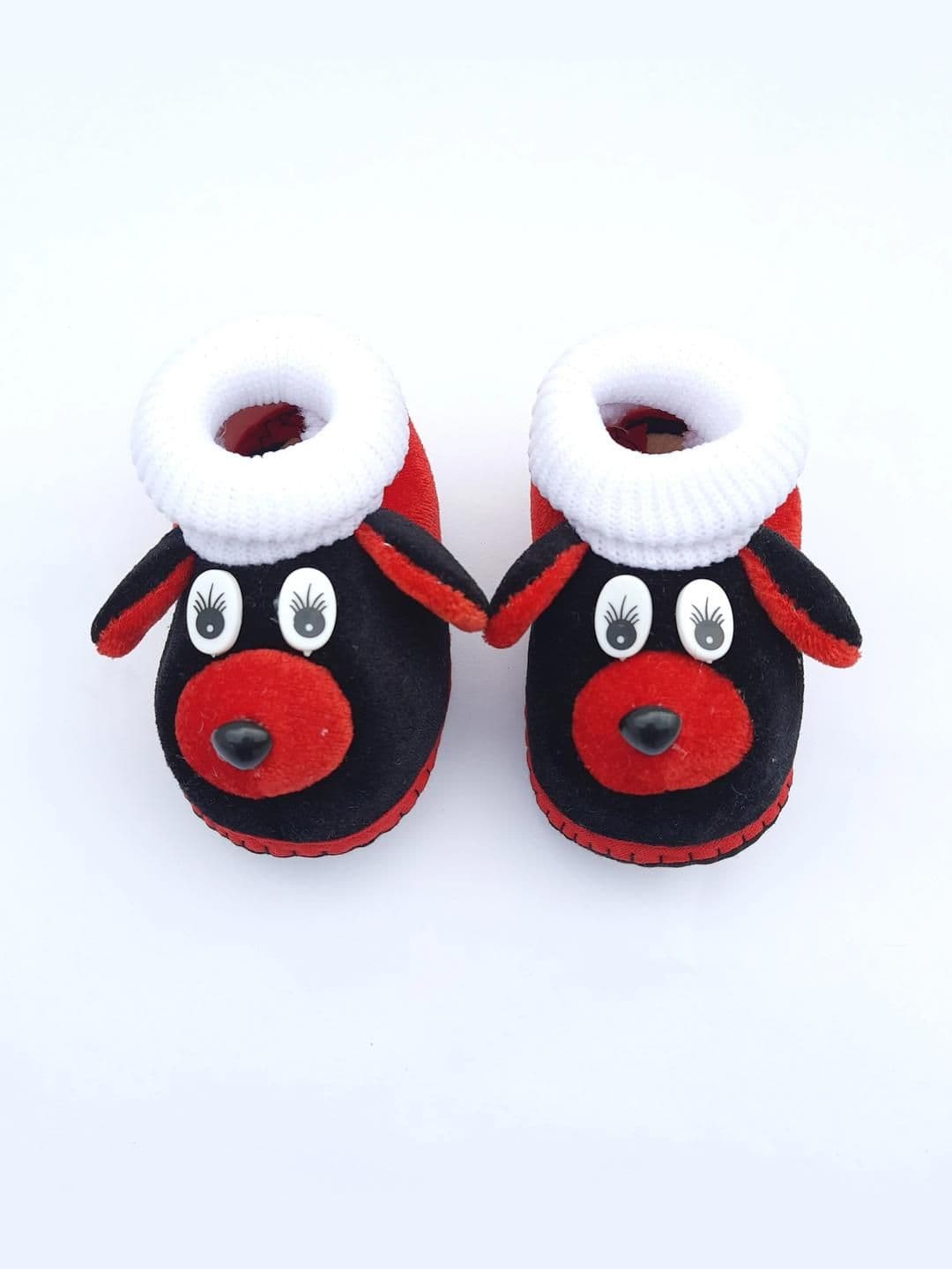 LMN CHILD CARE Kids Black Cartoon Character Cotton Booties - view 1