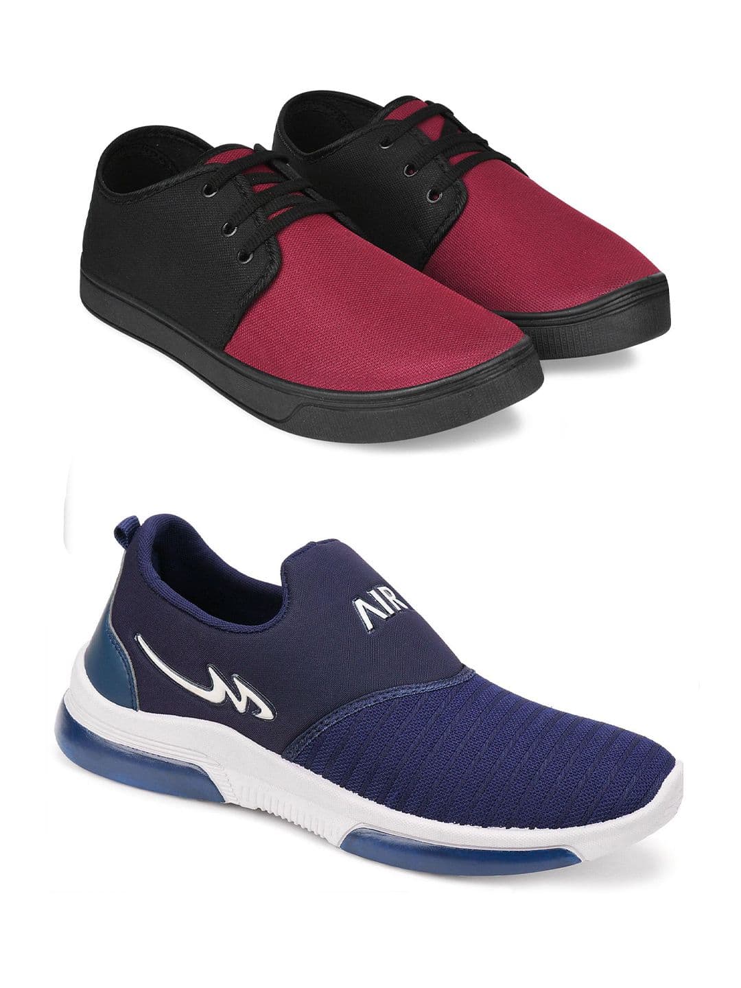 Spotwalk Men Set Of 2 All-Rounder Mesh Running Shoes - view 1