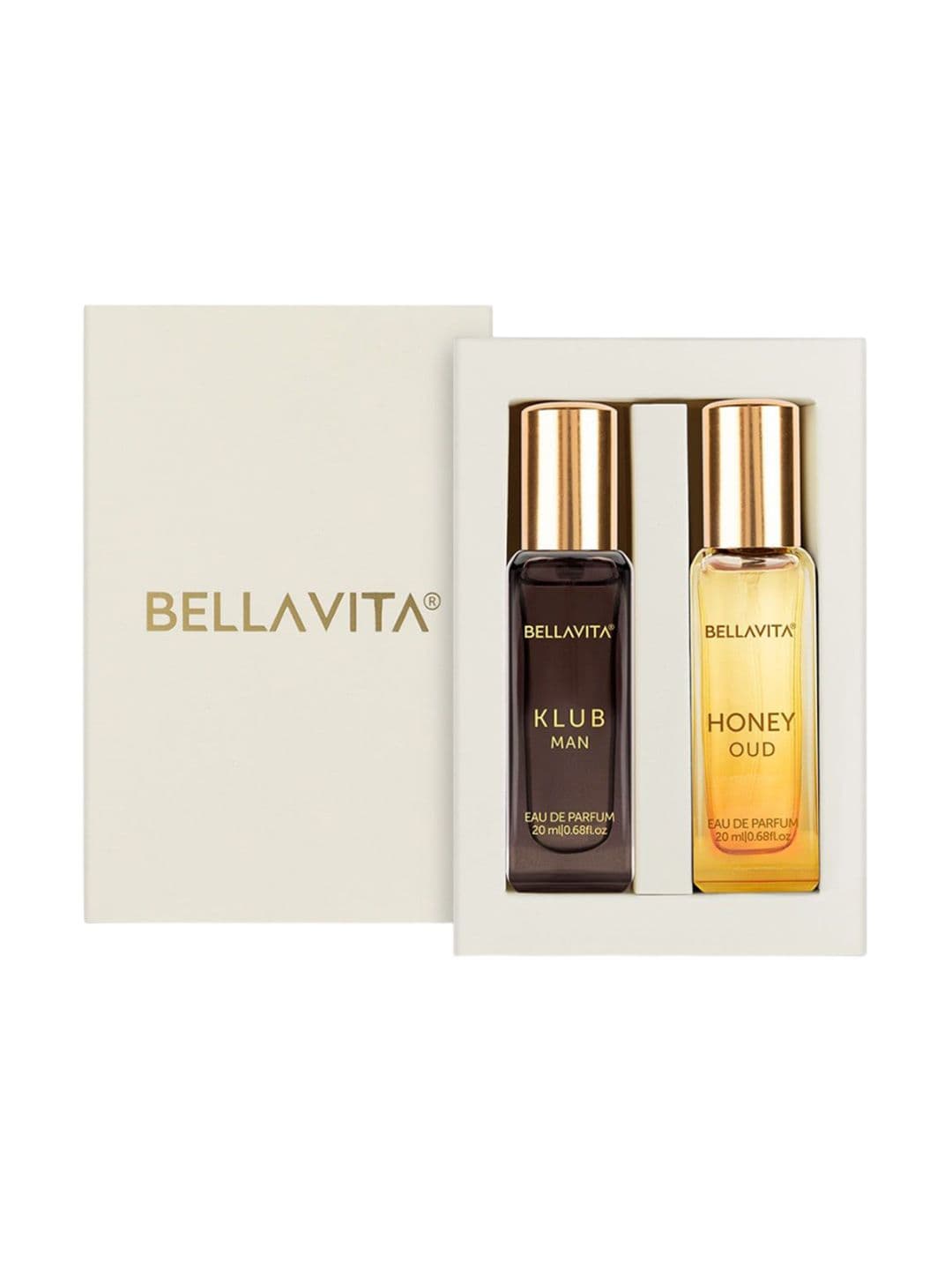 Bella Vita Organic Set Of 2 Klub Man & Honey Man Long Lasting Eau De Parfum - 20 ml Each