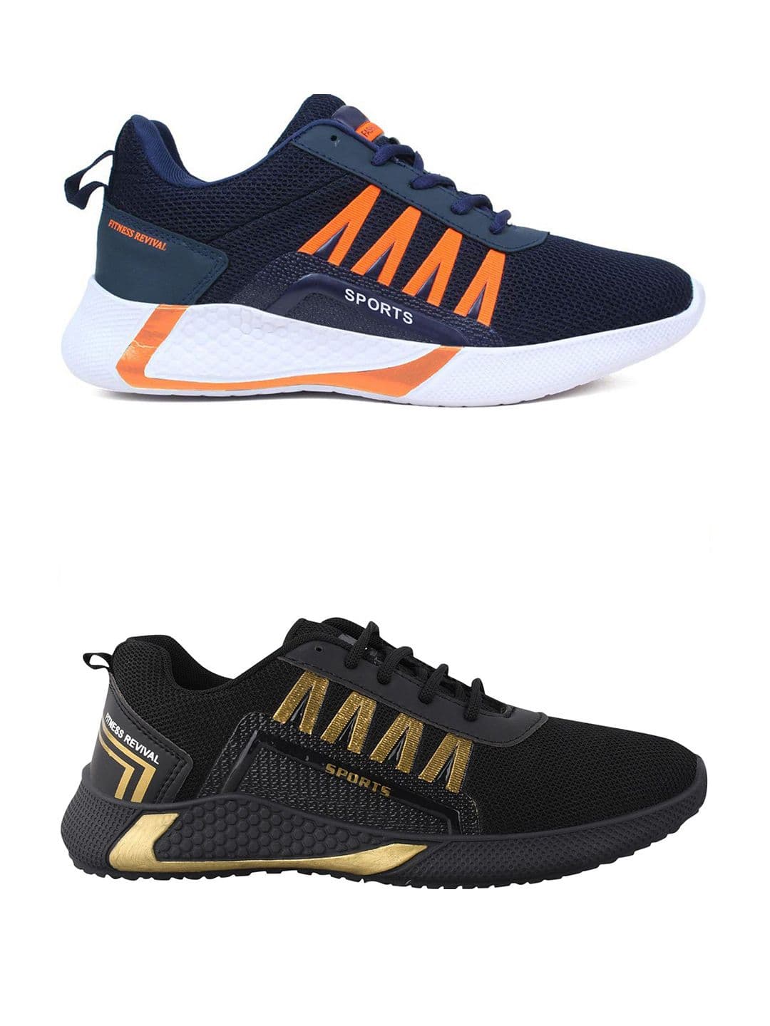 Spotwalk Men Set Of 2 Mesh All-Rounder Running Shoes - view 1