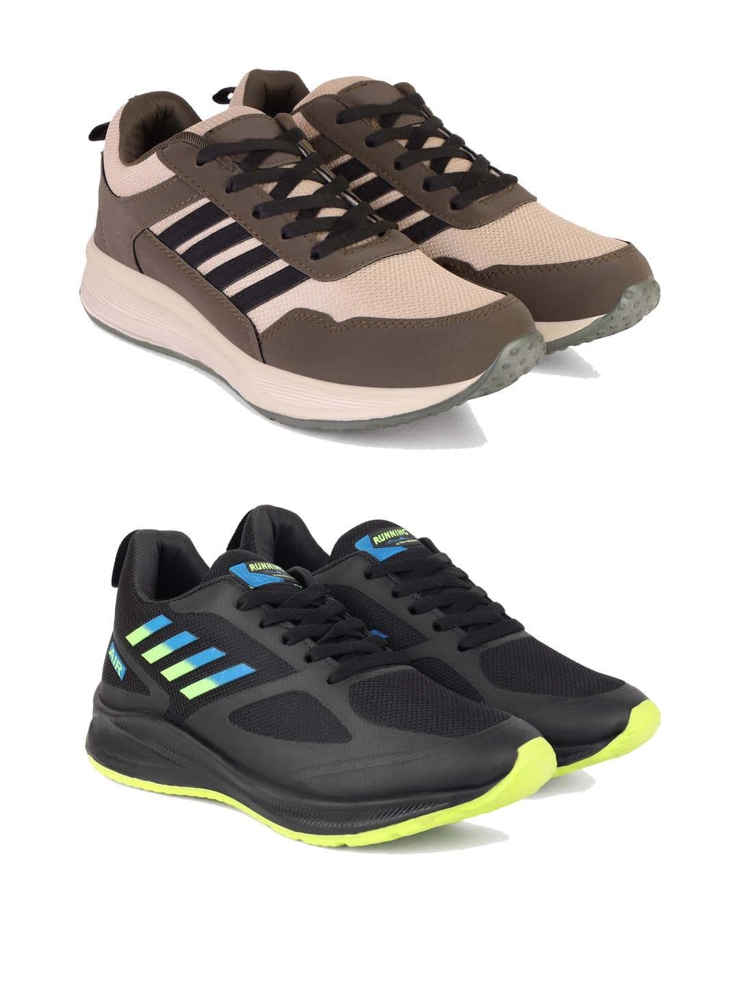 DRACKFOOT Pack Of 2 Men Non-Marking Running Shoes - view 1